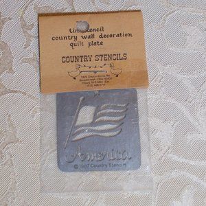 Collectible COUNTRY TIN STENCILS AMERICA Flag 1987 Laser Cut Sealed NEW